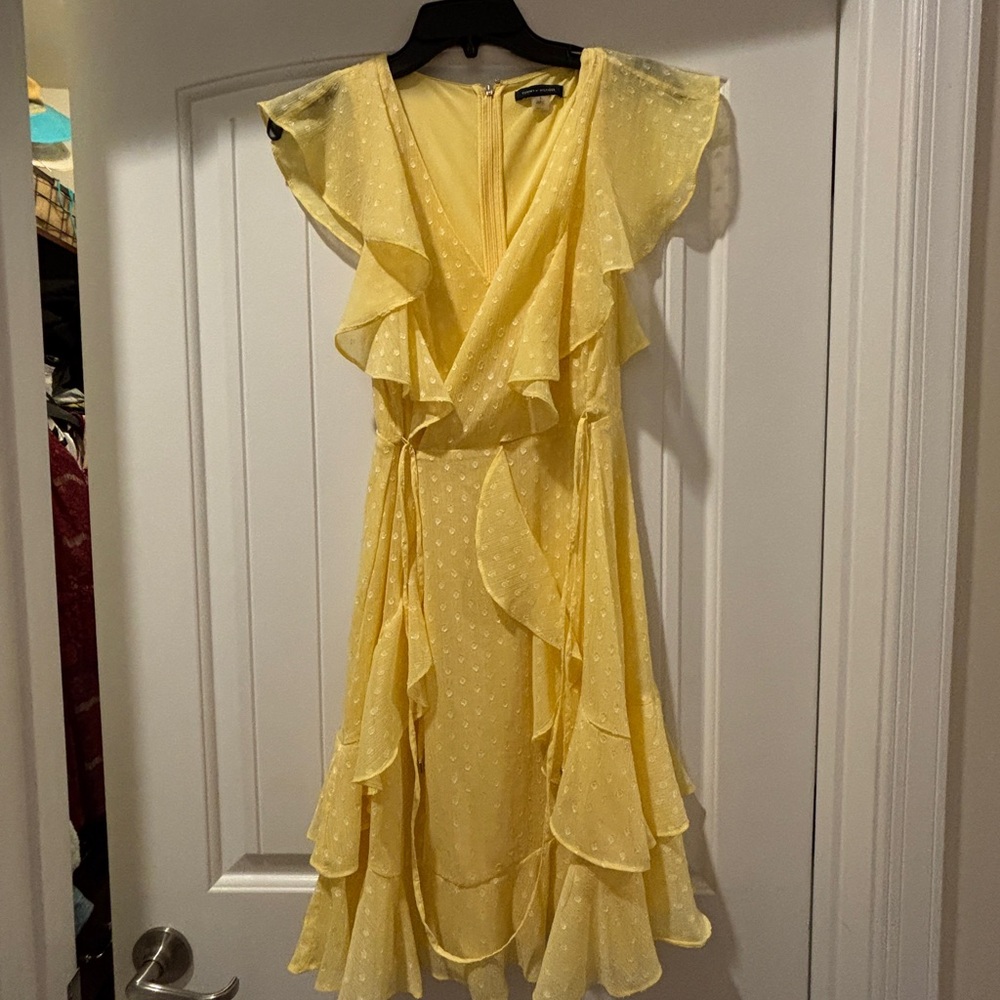 Tommy Hilfiger Asymmetrical Yellow Dress